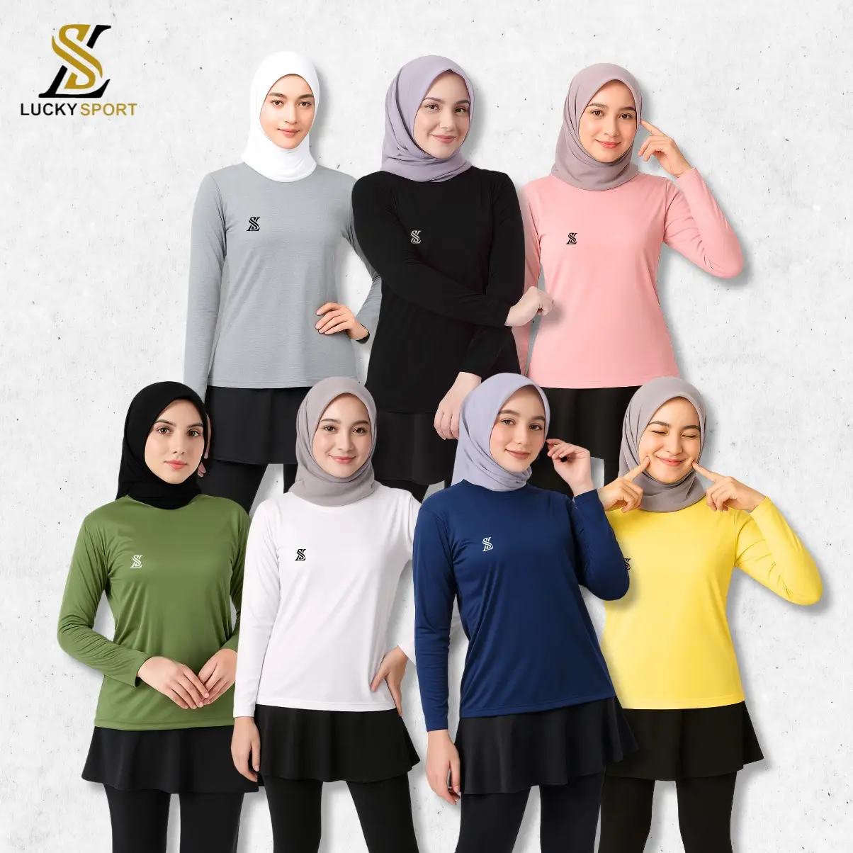 Baselayer Manset Olahraga Wanita Inner Lengan Panjang Zumba Running Mangset Sport Senam Volly