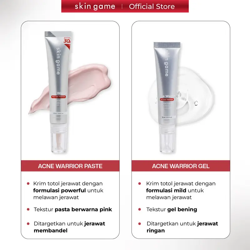 [Spesial Price] Skin Game Acne Warrior Paste 20 ml - Krim Jerawat 4