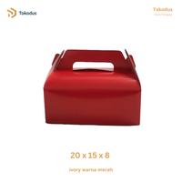 Gambar Tokodus TKI - Gable Box/Box Jinjing 20x15x8 cm Ivory Merah roti kue kering snack dan hampers Kardus Hantaran Dessert Box Desain Inovatif Mudah Digunakan dan Dilepas dari Tokodus TKI Kab. Bandung 1 Tokopedia
