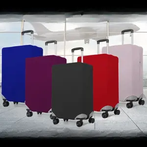 Cover Sarung Koper Pelindung Koper Polos Bahan Polyester Elastis Dengan Tali Karet Dan Resleting - Kabin