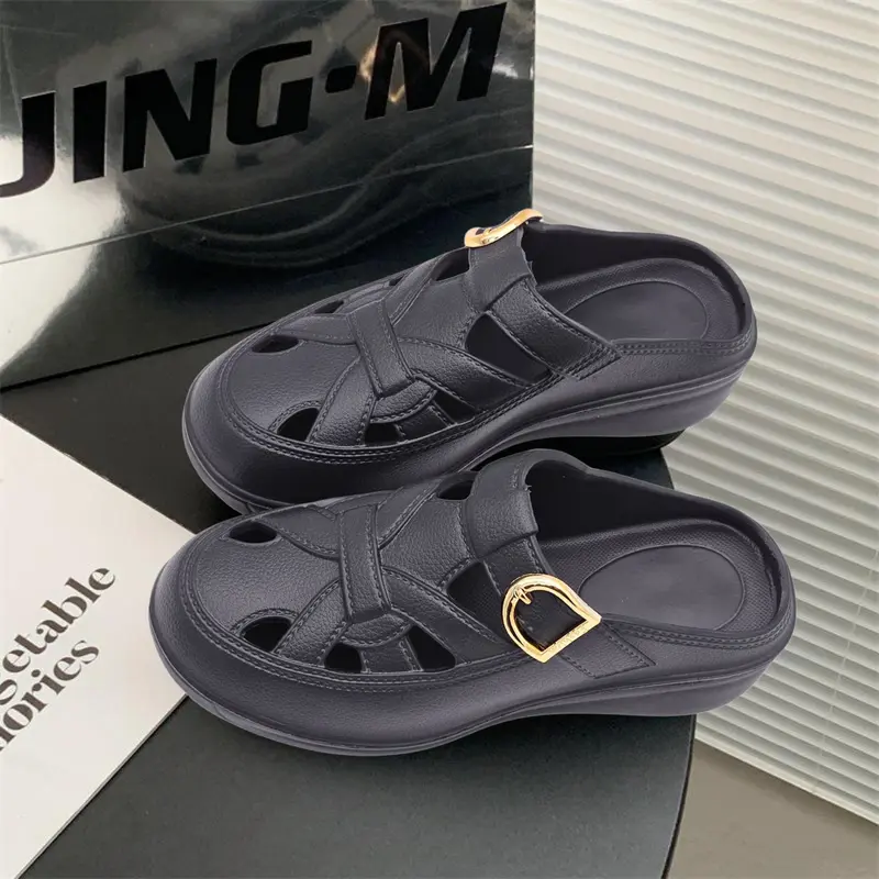 Sandal Wanita Sendal Selop Wanita Tebal Fashion Model kekinian Antislip Empuk dan Ringan Karet Shoes 3
