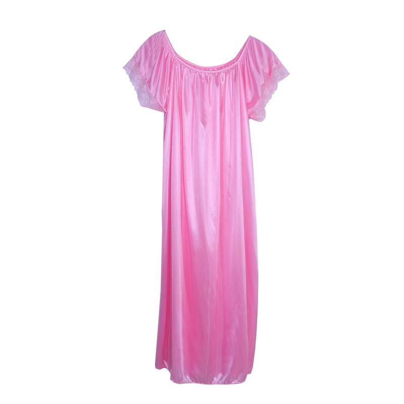 Product Introduction of Women Summer Round Neck  Soft Satin Lace Sleepwear Pajamas-NEW FASHION Summer Polyester 17