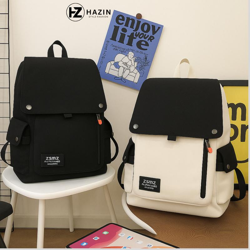  Balo Thời Trang HAZIN Nam Nữ Thiết Kế Họa Tiết Bắt Mắt Chống Thấm Nước Đựng Vừa Laptop 15.6 inch Đi Học Đi Chơi 