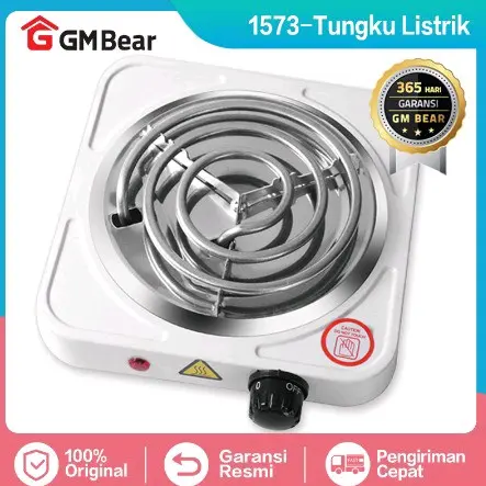 GM Bear Kompor Listrik Mini 1573 - Electric Stove Portable Kabel Putih