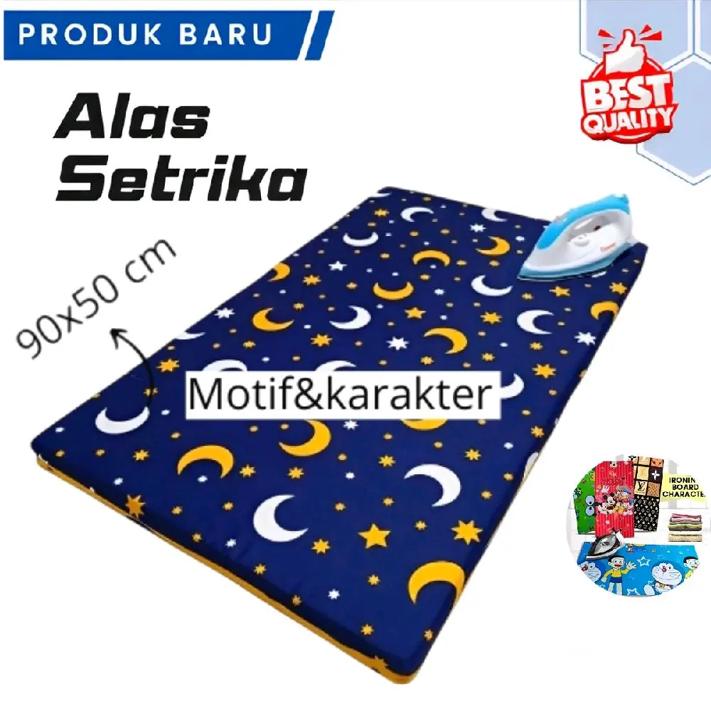 Alas Setrika Karpet Premium Tebal Anti Kempes Dilapisi Daswol Ukuran 90x50 Cm