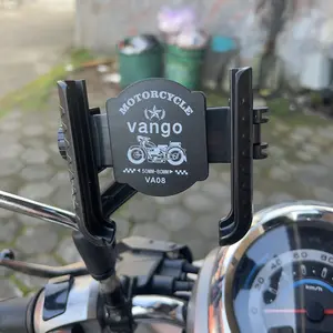 Holder Hp Spion Motor Double Lock Stand Dudukan Handphone Motor Kokoh Stabil 360 Rotasi Universal