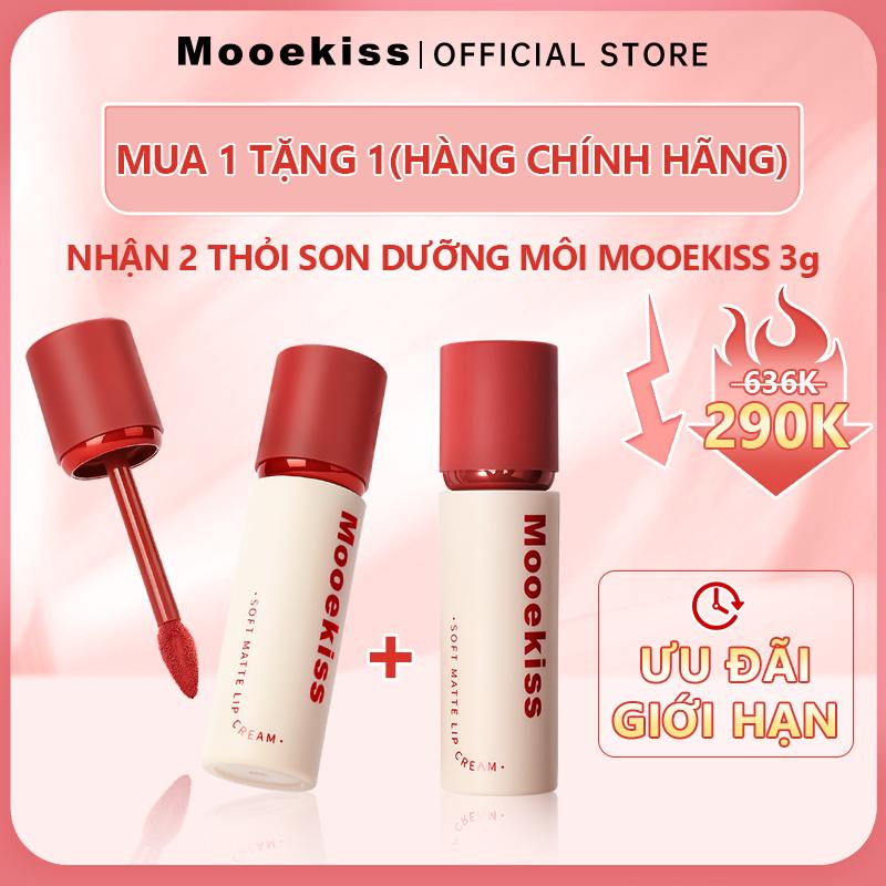 [Mua 1 tặng 1(hàng chính hãng)] Mooekiss Son Kem Dưỡng Môi Matte Velvet Lip Cream 3g*1+【Tặng Son Kem Dưỡng Môi Matte Velvet Lip Cream 3g*1