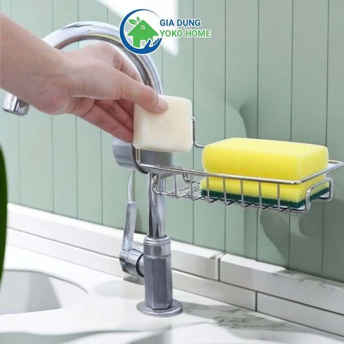 Giá Treo Vòi đựnġ Đồ, Giẻ Rửa Chén Bát Inox 304 Chống Rỉ Đa Năng