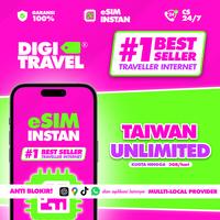 Gambar eSIM Taiwan Taipei Unlimited Data Internet Travel Roaming 4G 5G | DIGITRAVEL eSIM Taiwan Tainan Taichung Unlimited - 1GB/Day +TikTok iOS, 3 Hari dari DIGITRAVEL Kota Administrasi Jakarta Selatan 1 Tokopedia