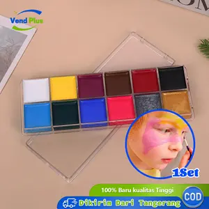 Cat Wajah 12 Warna Face Paint Body Painting Pewarna Lukisan Body Human Tidak Beracun Dan Aman