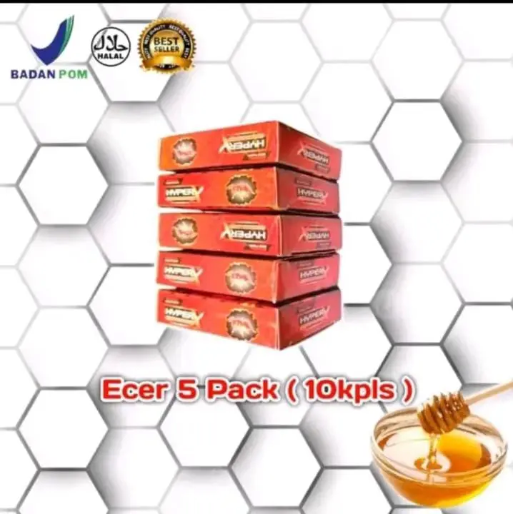 [ ECER ] Madu Bubuk Herb HP HIPER Isi 5 pack 10 kpsl - Madu Syrup Gula Sirup Herbal Bahan Honey
