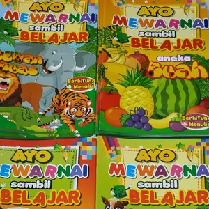 Buku Edukasi Mewarnai Anak Karakter | Colouring Book ukuran 16 x 23