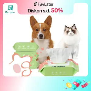 Tisu Basah Pembersih Kucing Anjing Grooming Hewan Murah Handuk Tissue 80Pcs/Bungkus