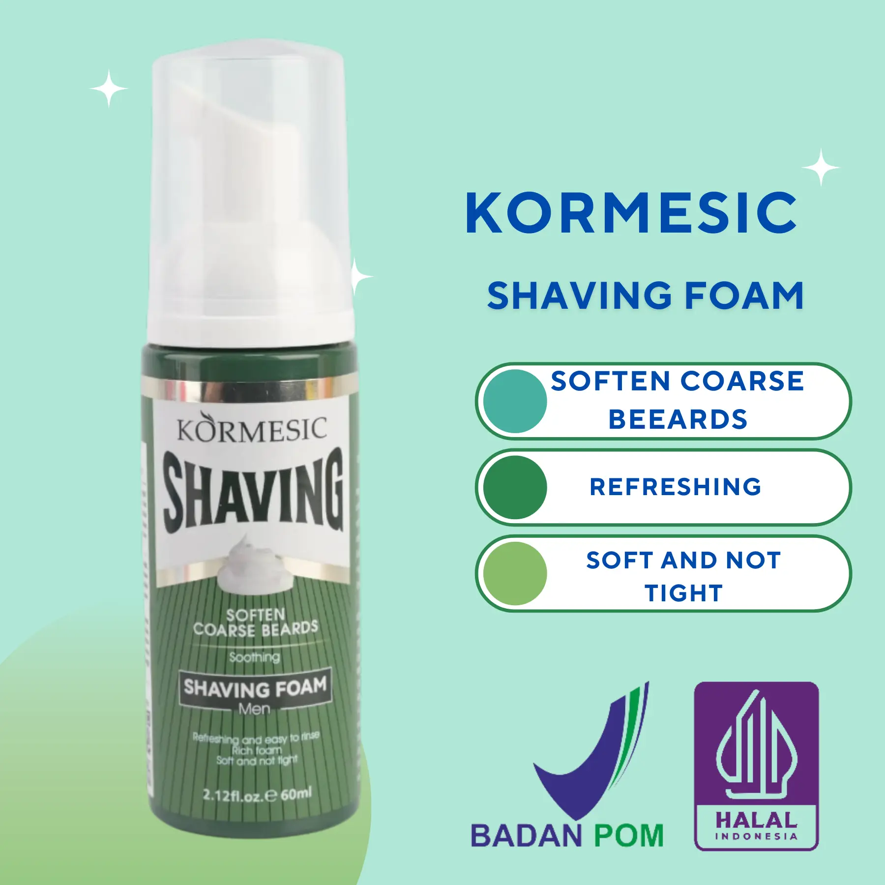 Kormesic Shaving Foam Soothing Pine 60ml