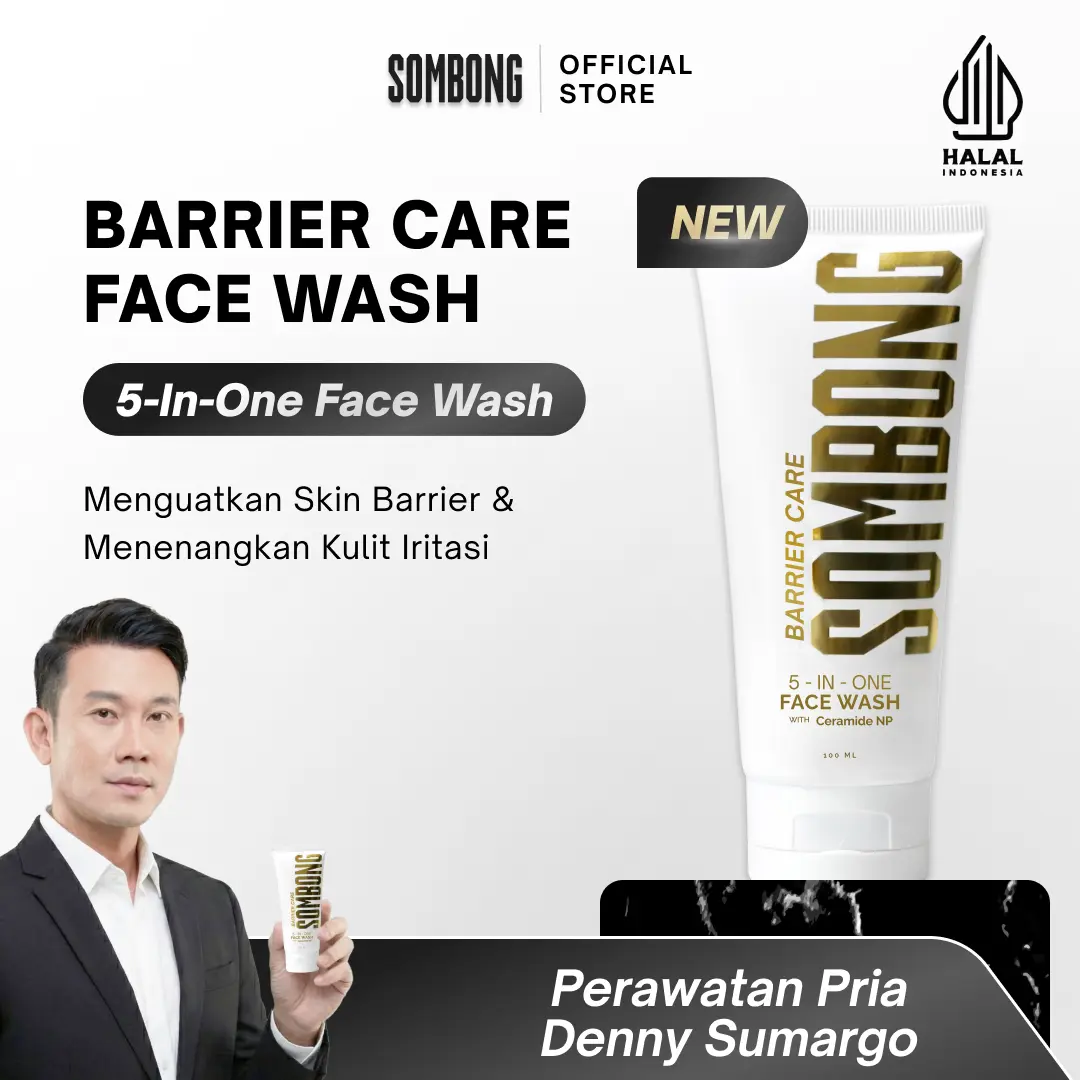 SOMBONG 5-in-1 MIXED PRODUCT - FACE WASH COFFEE, FACE WASH BARRIER CARE, AND SUNSCREEN - Perawatan Pira Tanpa Ribet Membersihkan Kotoran Mencerahkan Wajah Melindungi Kulit SPF30 Ceremide NP Coffee  Ginseng