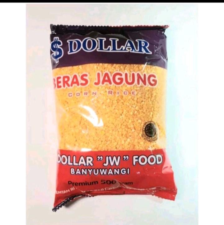 2 pcs beras jagung cap ( dollar ) kemasan 1kg (2 × 500 gram) Merah Rice 3