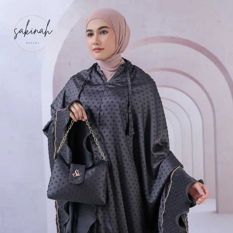 SAKINAH MUKENA - Mukena Dewasa Mewah 2 in 1 Premium Silk Uragiri Series Fatimah Muslim Mukenah Traveling Cantik Rayon Katun 6