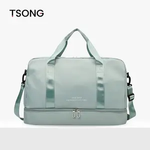 TSONG Tas perjalanan perempuan tas koper tangan berkapasitas besar tas penyimpanan perjalanan singkat tas portabel tas kebugaran yoga warna berbagai mode semua pertandingan Travel Wanita 901