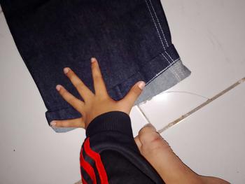 Product Review of Flame Everyday Celana Denim Y2K Denim Big Pocket Bordir Raw Denim 13oz Jeans Panjang Pria from Z**r 1
