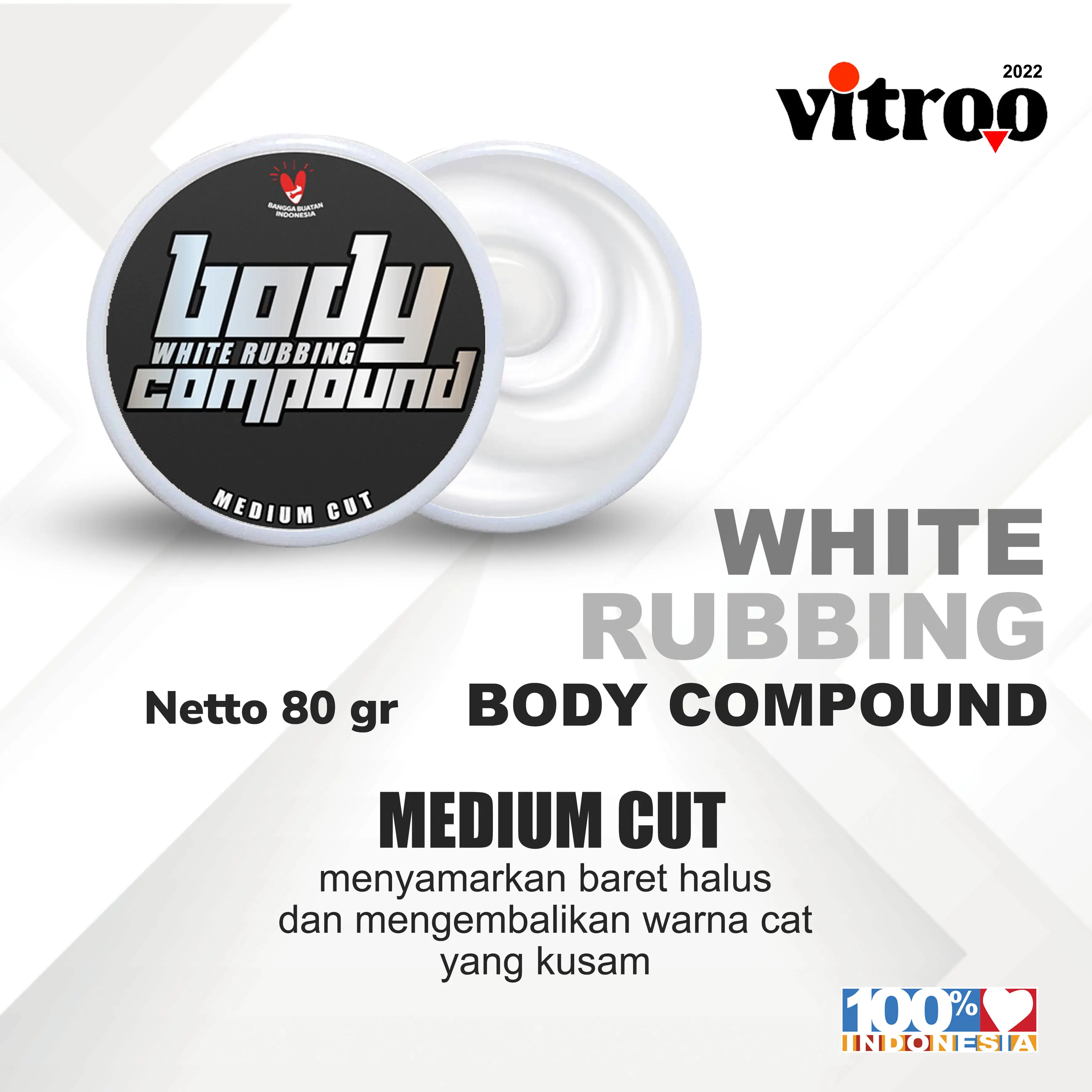 Kompon Putih Menyamarkan Baret Lecet Body Motor Mobil Rubbing Compound Compon Pollish