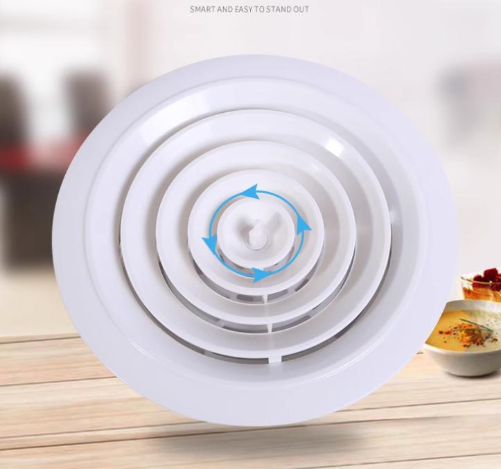 Cửa thông gió, miệng gió nhựa tròn ABS - Kiểu LƯỚI