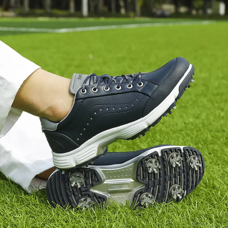 New Mens Golf Shoes Waterproof Golf Sneakers Men Outdoor Golfing Spikes Shoes Business casual board shoes Big Size 7-14 Jogging Walking Sneakers Male