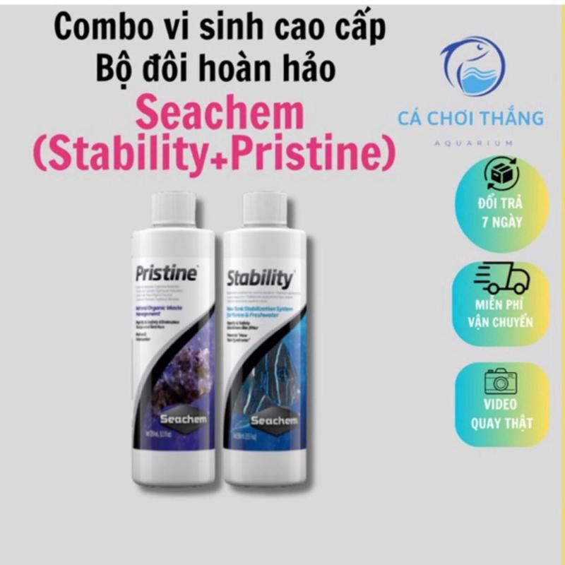 Combo Vi sinh cao cấp Seachem Stability+Pristine - Xử lí làm trong nước, ổn…