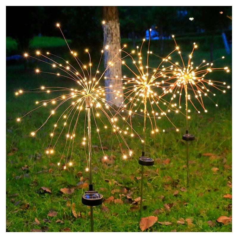 Đèn Led Năng Lượng Mặt Trời Kiểu Dáng Pháo Bông Trang Trí Sân Vườn Tiết Kiệm Điện Năng 6