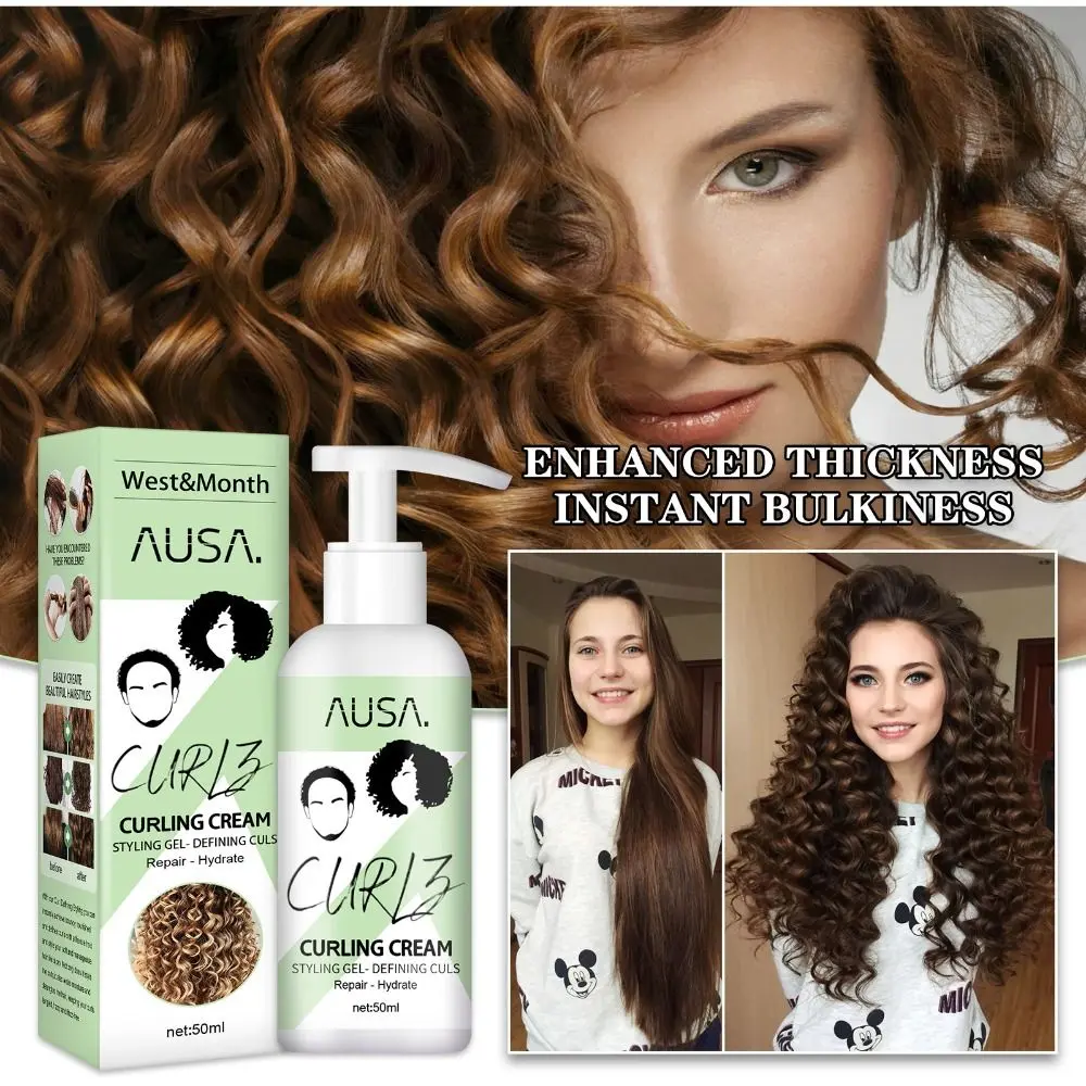 Portable Moisturize Nourish Curly Hair Styling Cream Curl Defining Cream Hair Curl Enhancer Hair Curly Cream