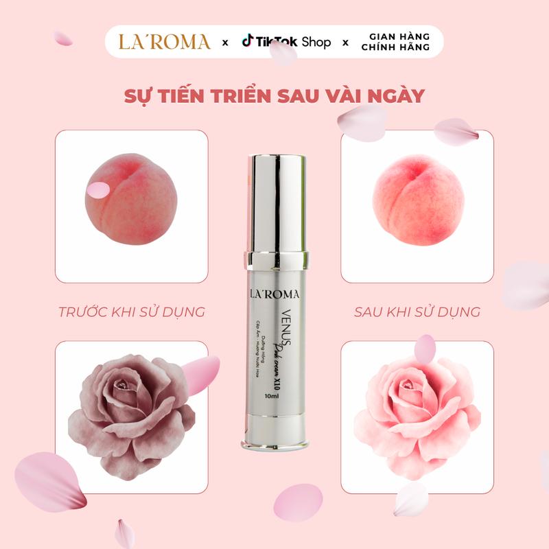 LA'ROMA Kem Dưỡng Hồng Venus Pink X10 Cấp Ẩm Hương Nước Hoa Giảm Thâm Ti Bikini Hiệu Quả Không Đau Rát 10ml Tự Nhiên Làm Hồng Da Tự Nhiên