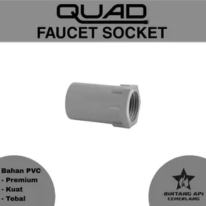 PAKET 10 Pcs Quad Faucet Socket PVC / Faucet Socket / Sok Drat Dalam PVC