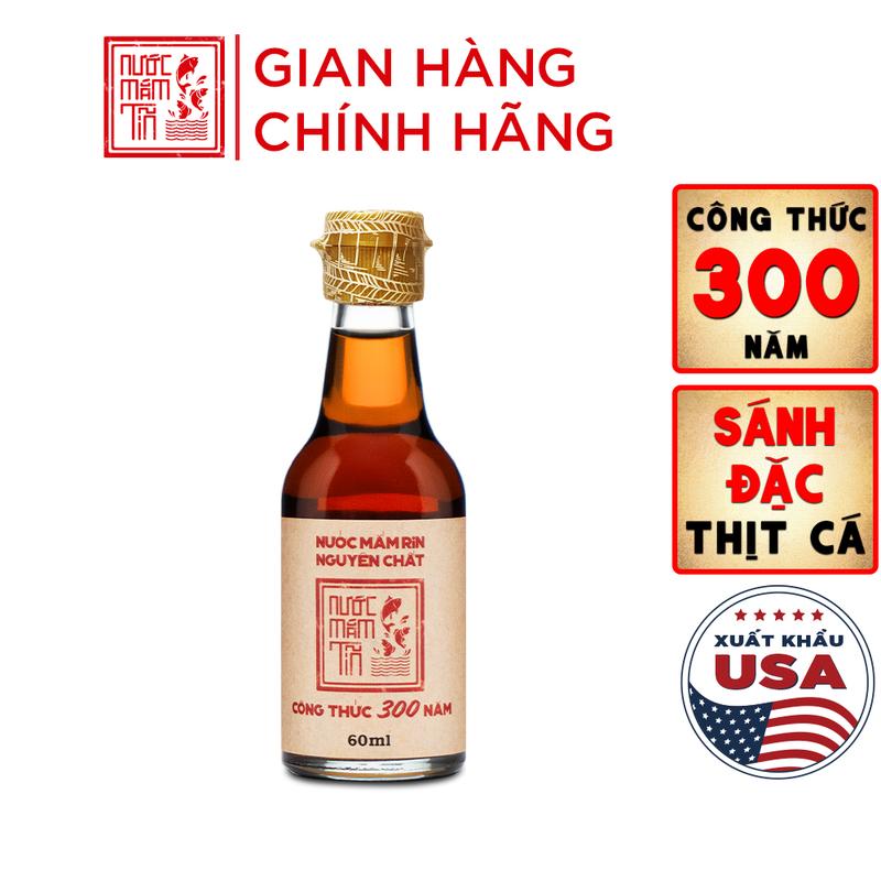 Nước Mắm Tĩn Nhãn Đỏ cá cơm than Mini 40N 60ml/chai Rin Nguyên Chất Truyền Thống Nước Sốt Gia Vị