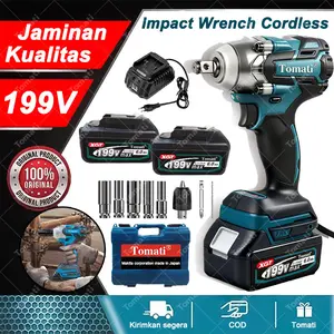 Tomati Tomati Wireless Electric Wrench 199V Max 2 Baterai Lithium Kit Gratis Penghapusan Cepat Lampu LED Motor Brushless Power Kit Tomati Tomati Wireless Electric Wrench 199V Max 2 Baterai Lithium Kit Gratis Penghapusan Cepat Lampu LED Motor Brushless Power Kit