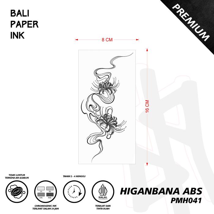 Gambar Bali Paper Ink Tato Temporer PMH041 HIGANBANA ABS Premium Ketahanan 2-4 Minggu dari Bali Paper Ink Kota Denpasar Tokopedia