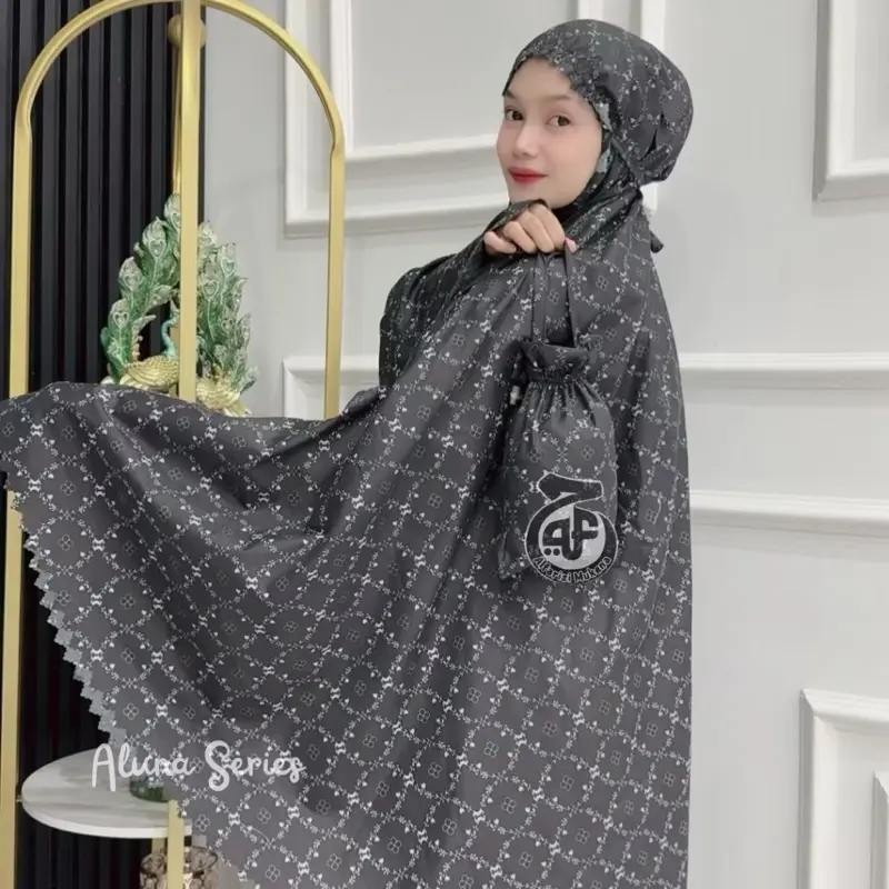 Alfarizi | Mukena Dewasa Travel Motif Terbaru Lasercut Alluna Katun Premium 2