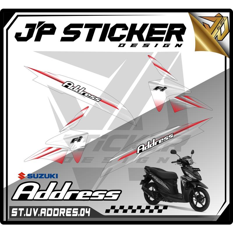 Striping Motor ADDRESS - Striping Motor Suzuki Address Bahan Transparan JP04 Motorcycle 4