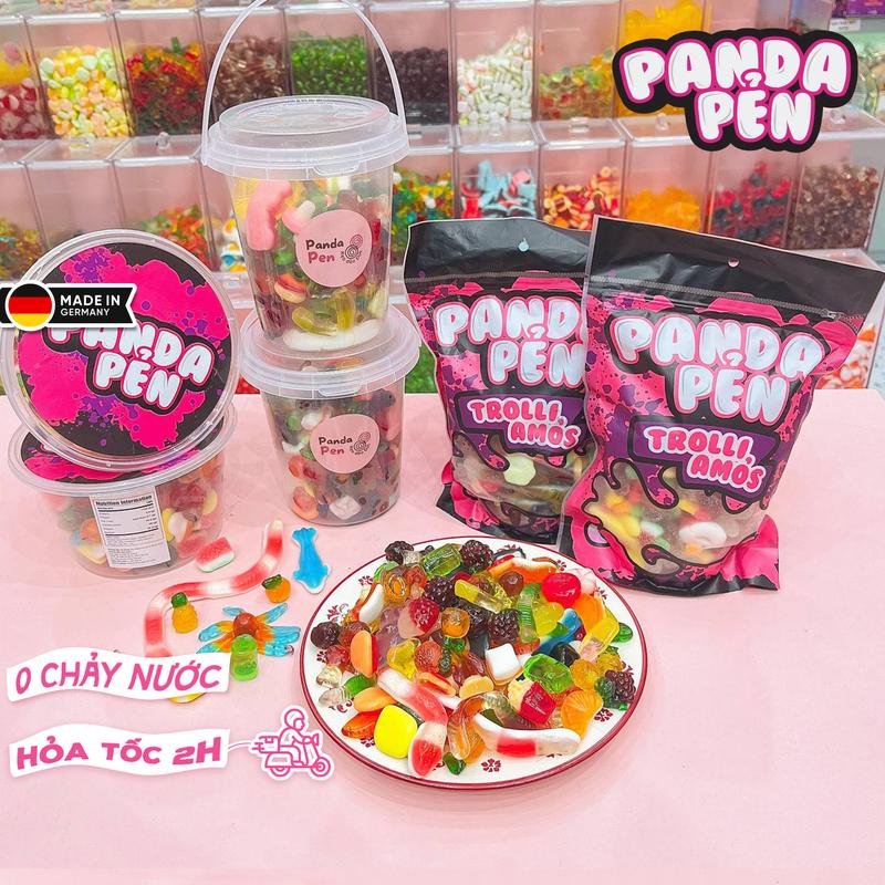Kẹo dẻo ăn Vặt Panda Pẻn 44 mẫu, Thức Ăn không chảy nước, sản xuất Đức kẹosáp dẻo Candy Food