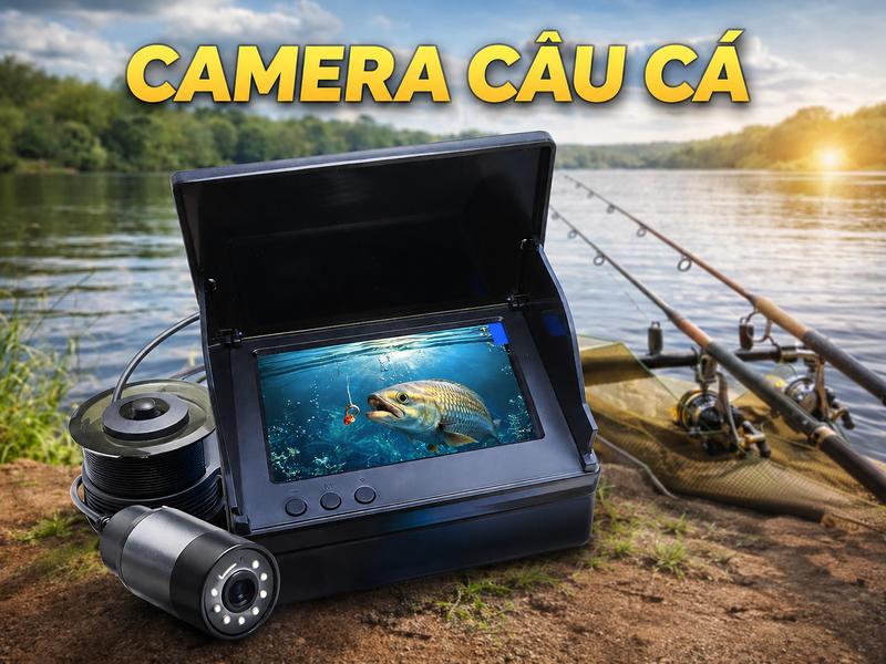Camera câu cá dưới nước 4K OLED kiêm máy dò cá dưới nước, chống loá