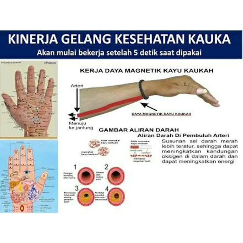 GELANG KESEHATAN KAYU ASLI KAOKAH KOKAH MODEL WAJIK DIJAMIN ASLI 2
