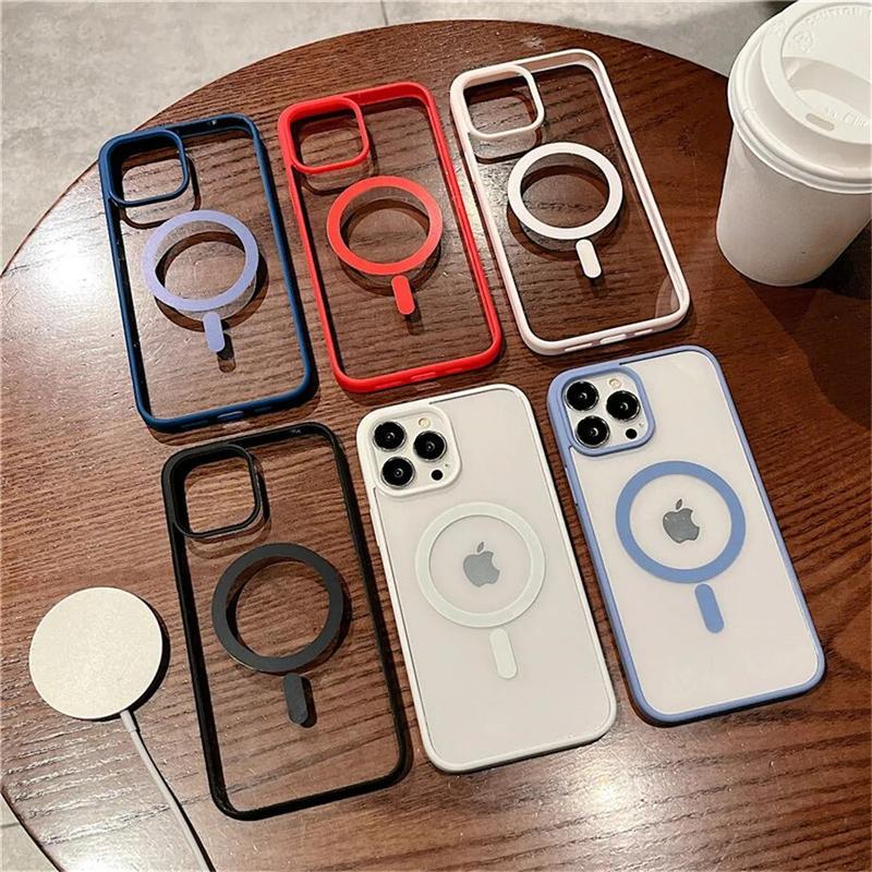 Product Introduction of Luxury Magnetic Wireless Charge For Magsafe Case for iPhone 15 14 Plus 13 12 11 Pro Max Shockproof Soft Transparent Bumper Cover 7