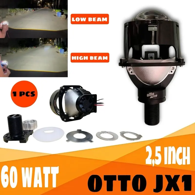 OTTO JX1 60 WATT 2,5 INCH LED PROJECTOR MOBIL DAN MOTOR 2
