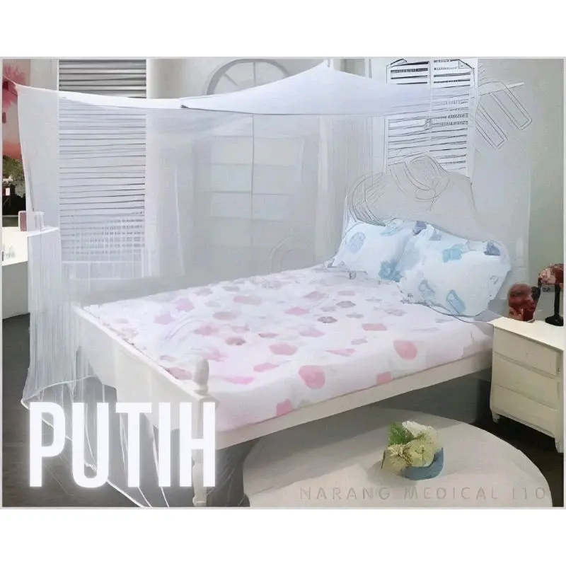 KELAMBU POLOS UKURAN SINGLE DAN JUMBO 120x200CM/ 180X200CM