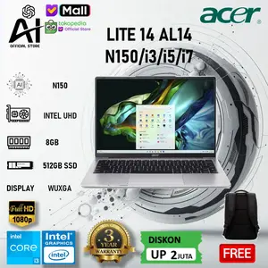 ACER ASPIRE LITE 14 AL14 N150/i3-N355/i5-13500H/i7-12650H 8GB/16GB 256GB/512GB W11+OHS 14.0WUXGA