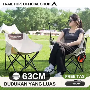TrailTop Kursi Lipat Outdoor Kain Oxford 600D Kursi Lipat Camping Portable