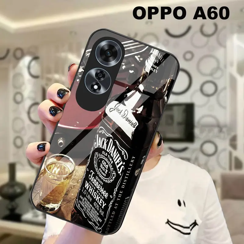 Armorcase Softcase Glass Kaca Kilau Opp*  A60 Terbaru Casing Handphone Pelindung Camera Protect (905) 2