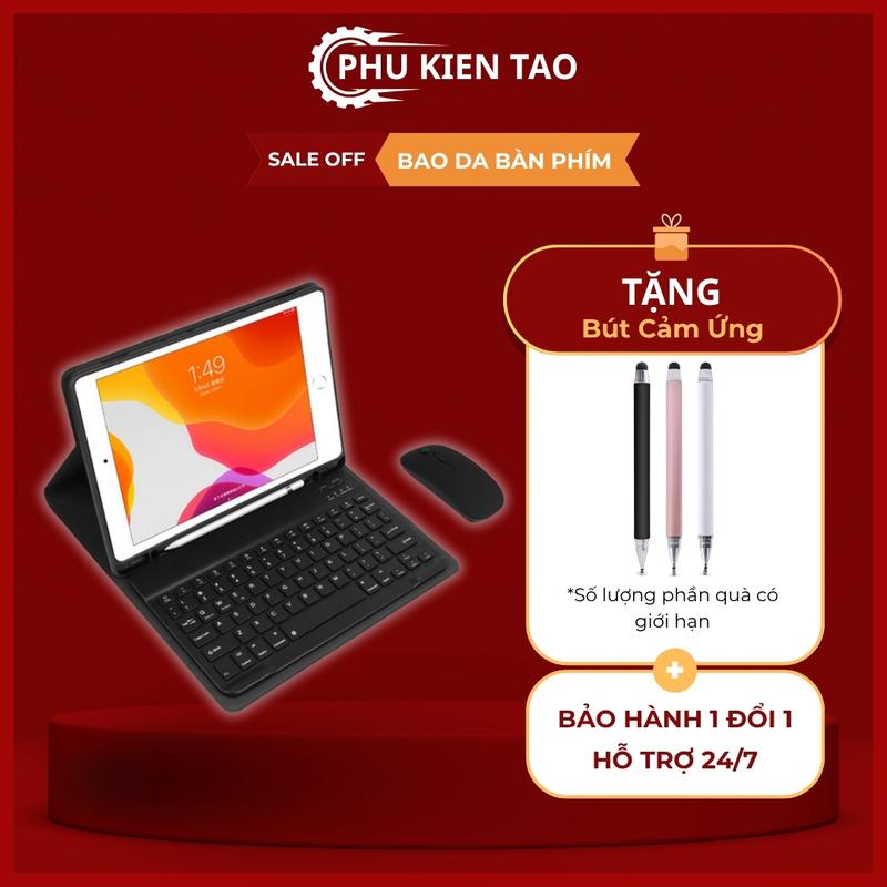 [Tặng bút] Bao da ipad + Bàn phím + Chuột Bluetooth có ngăn đựng bút ốp ipad Air 4/Pro 11/10.5/9.7/Gen 5/6/7/8/9/10/Air 1/2/3/4/5