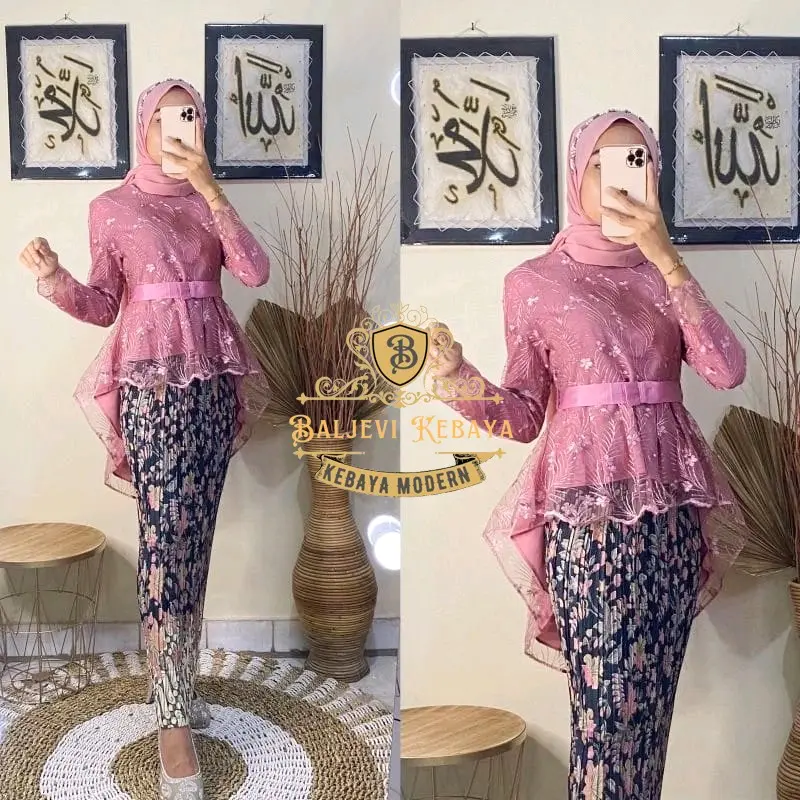 MERAPAT!!PROMO AKHIR TAHUN KEBAYA AURORA PITA KEBAYA TERLARIS KEBAYA PREMIUM KEBAYA KONDANGAN KEBAYA FASHION WANITA KEBAYA CANTIK NAN ELEGAN KEBAYA MODERN KEBAYA ORIGINAL Silk Dress Pesta Wisuda Setelan Baju Brokat Mewah Atasan Panjang Tunik 4