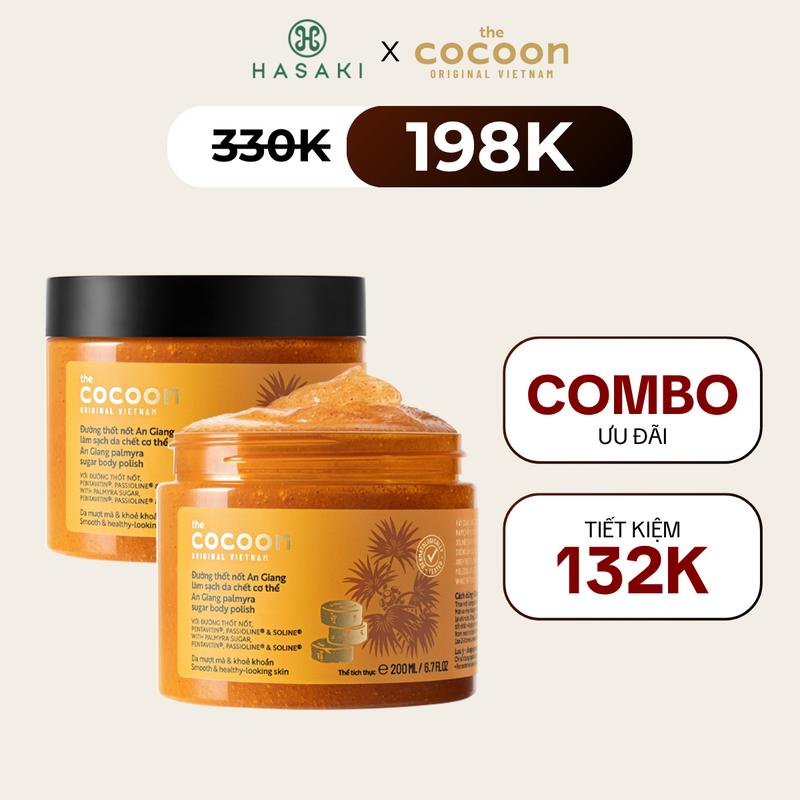 Combo 2 Tẩy Da Chết Toàn Thân Cocoon Đường Thốt Nốt An Giang 200ml | HASAKI BEAUTY