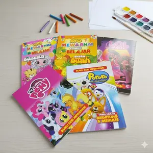 Buku edukasi mewarnai anak karakter A5