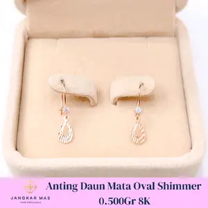 Anting Daun Oval 8K 0.500Gr